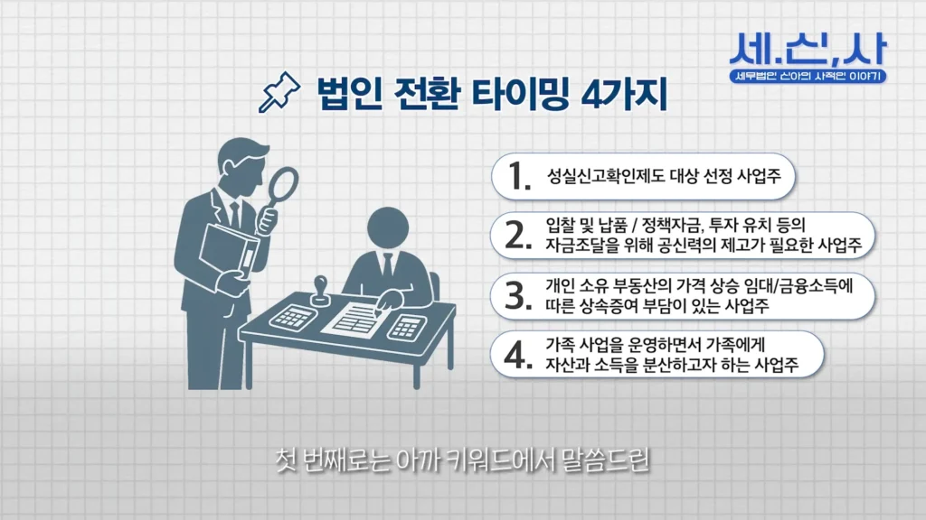 법인 전환 타이밍 4가지